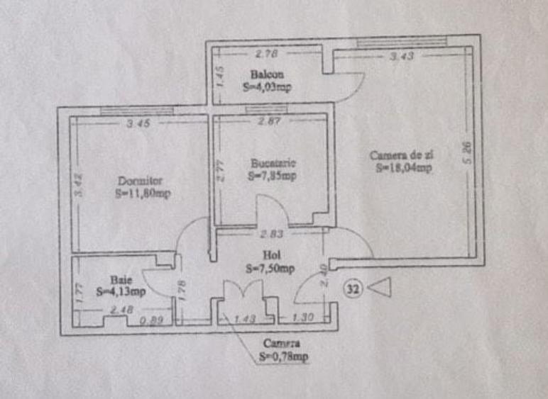 Apartament cu 2 camere decomandat în Km 5