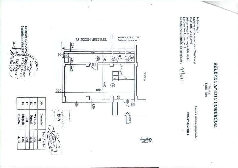 Apartament cu 2 camere nedecomandat în Central