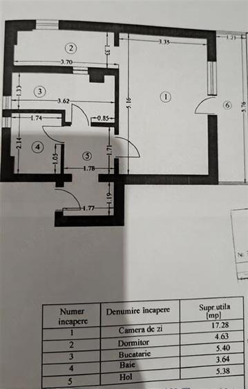 Garsonieră decomandată, mobilată în Central