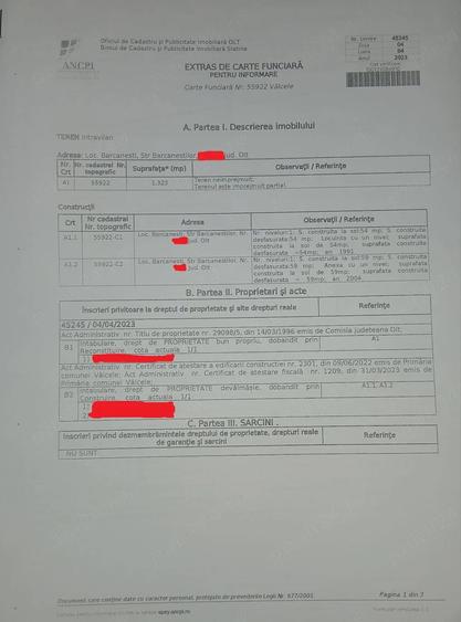Casă cu Teren 1323 Mp în Bârca