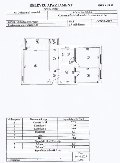 Apartament cu 3 camere decomandat, mobilat în Trocadero