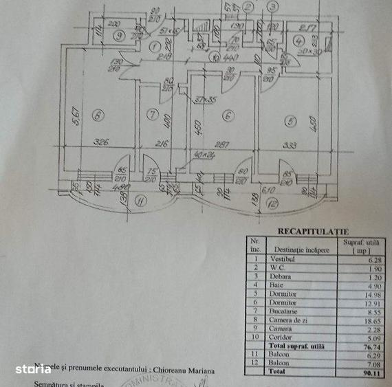 Apartament cu 3 camere decomandat, mobilat în Văcăresti