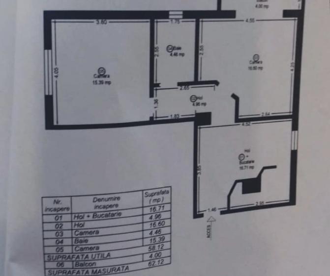 Apartament cu 2 camere decomandat în Bucovina
