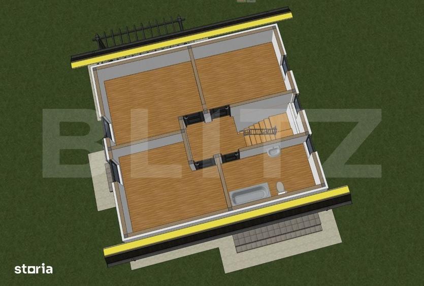 Casă cu 4 camere cu Teren 354 Mp în Bârnova