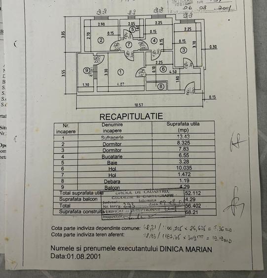 Apartament cu 3 camere în Ultracentral