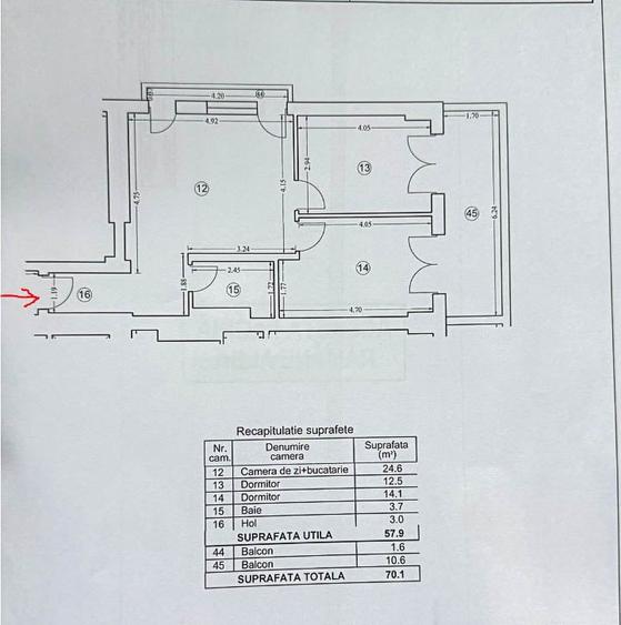 Apartament cu 3 camere semidecomandat în Pantelimon