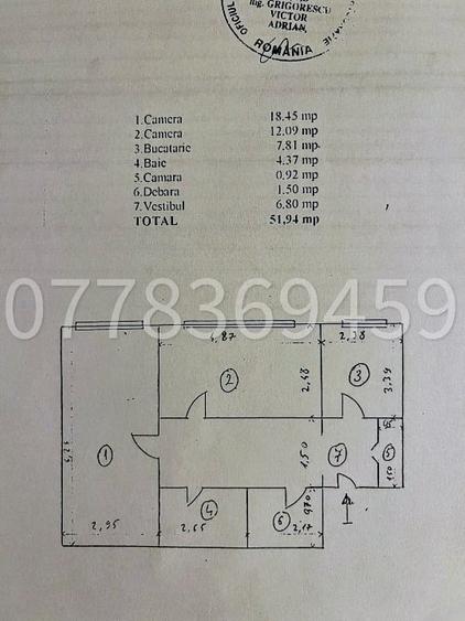 Apartament cu 2 camere decomandat, mobilat în Basarabia
