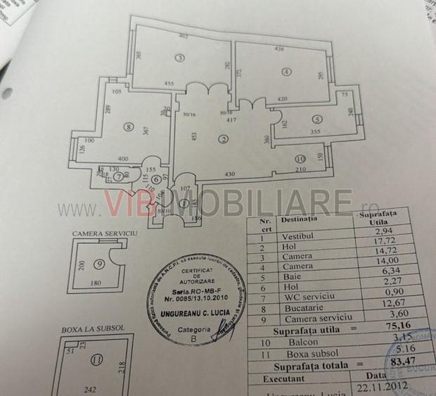 Apartament cu 2 camere decomandat, mobilat în Victoriei