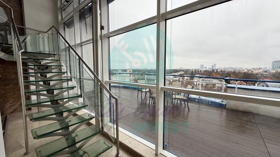 Penthouse cu 2 camere semidecomandat, mobilat în Aviatorilor