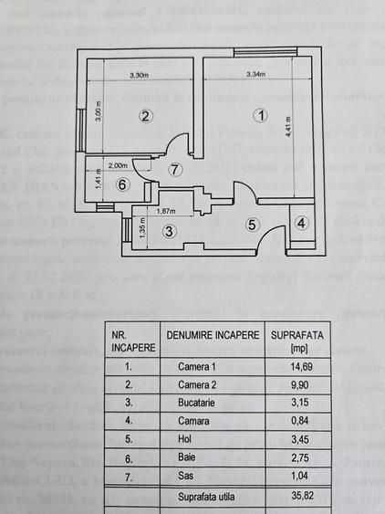 Apartament cu 2 camere semidecomandat în Dosu Bricii
