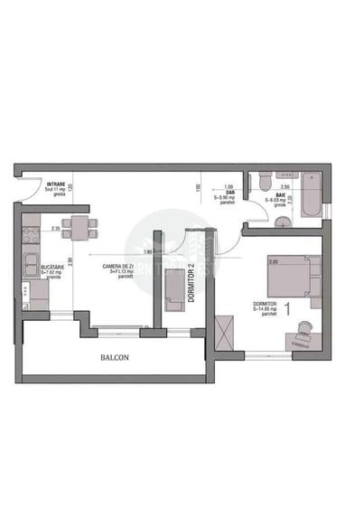 Apartament cu 3 camere decomandat, mobilat în Șelimbăr