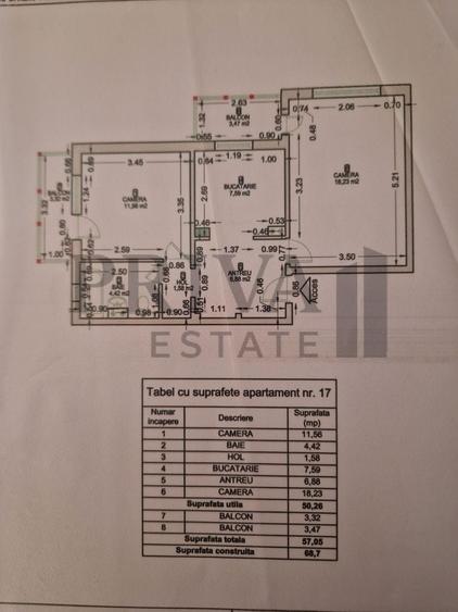 Apartament decomandat 2 camere, 57 m, etaj 4, Soarelui - 8