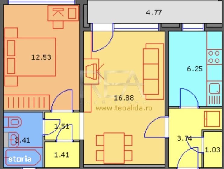 Apartament cu 2 camere semidecomandat în Militari — fotografia 1