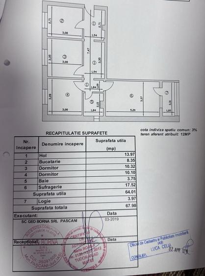 Apartament cu 3 camere decomandat în Central