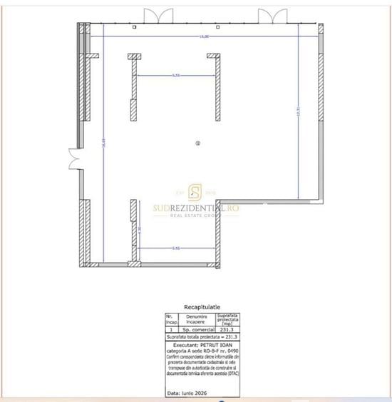 Spațiu comercial, de 231 mp, în Apărătorii Patriei