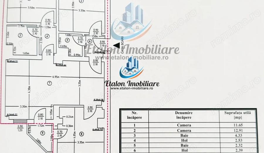 Apartament cu 3 camere semidecomandat în Calea Romanului