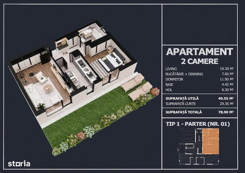Apartament 2 camere cu gradina, Sector 4, Grand Arena - 8