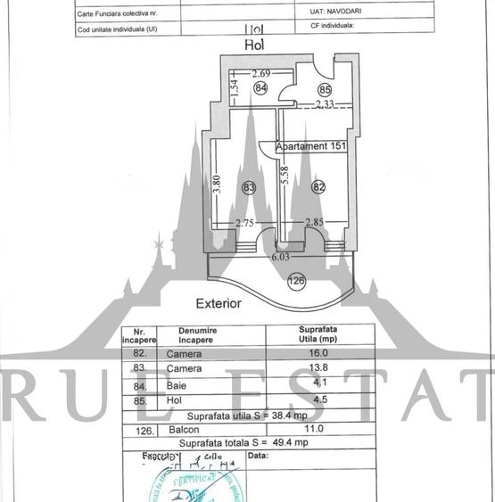 Apartament cu 2 camere semidecomandat în Mamaia