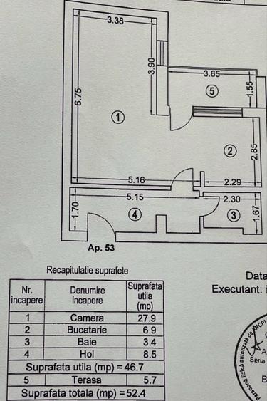 Apartament cu 2 camere semidecomandat, mobilat în Aviației
