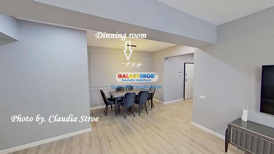 Apartament cu 3 camere semidecomandat, mobilat în Pipera