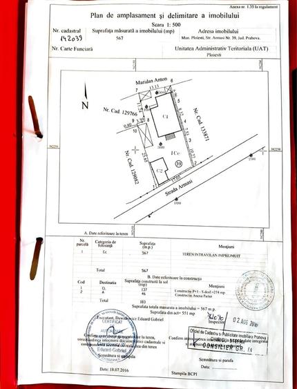 Casă cu 9 camere cu Teren 567 Mp în Central