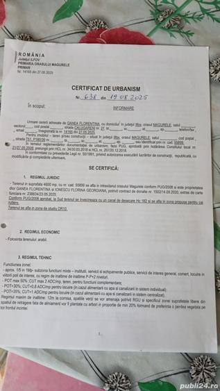 Teren de 4600 mp, în Central