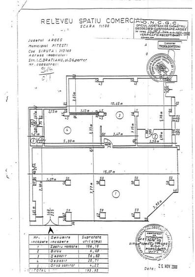 Spațiu comercial, de 193 mp, în Central