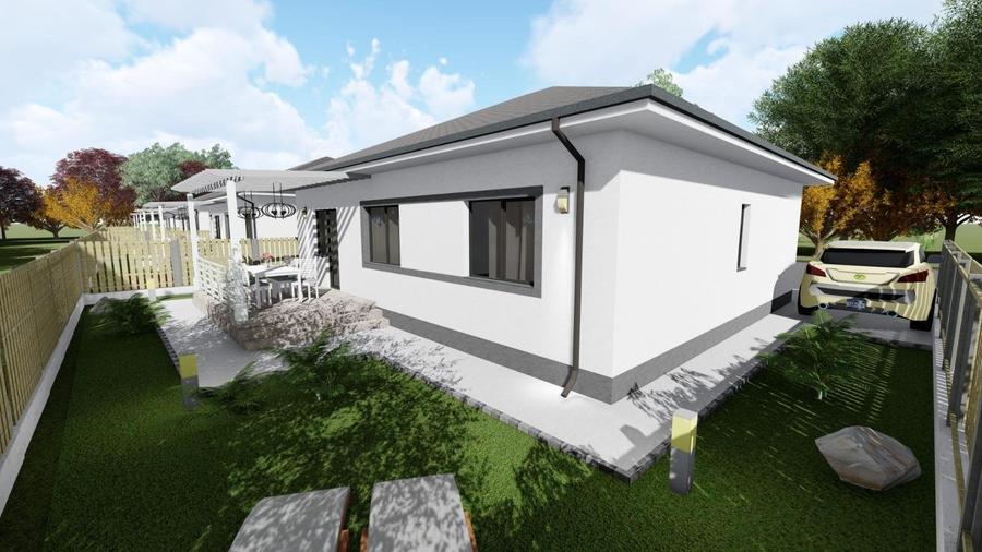 Casă individuală cu 4 camere cu Teren 400 Mp în Săbăreni