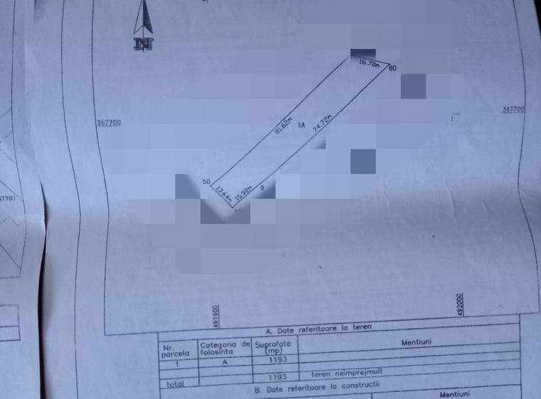 Teren agricol intravilan de 1193 mp, în Bradu