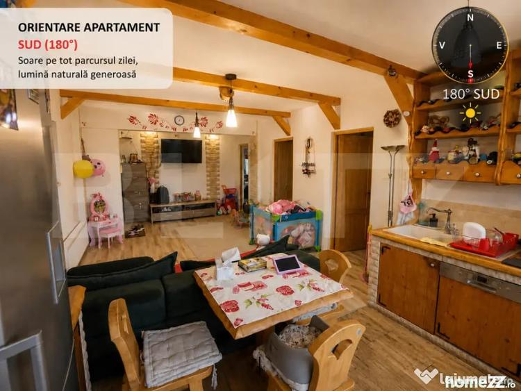 Apartament cu 3 camere semidecomandat în Baciu