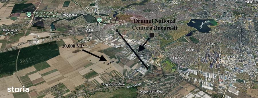 Teren de 10000 mp, în Dragomirești-Vale
