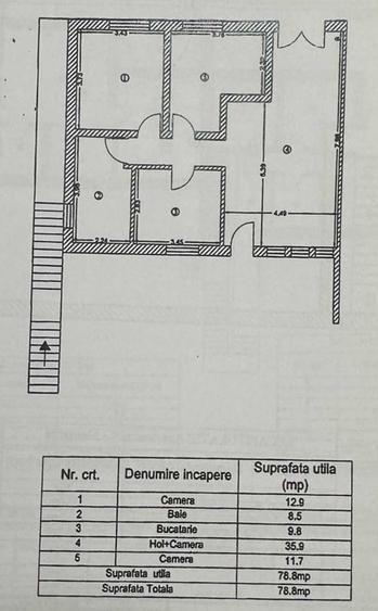 Apartament cu 3 camere decomandat în Valea Adâncă