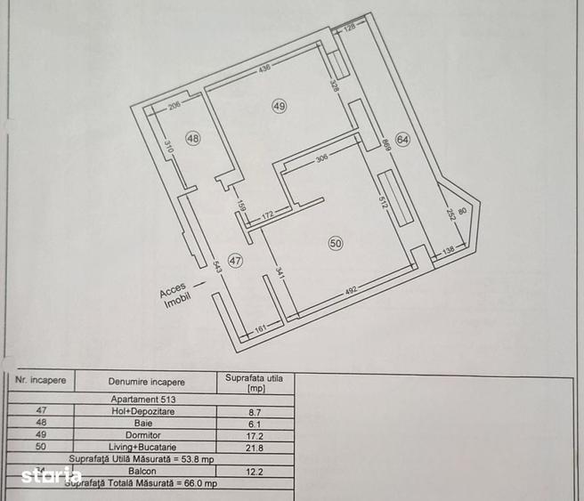Apartament cu 2 camere decomandat în Central