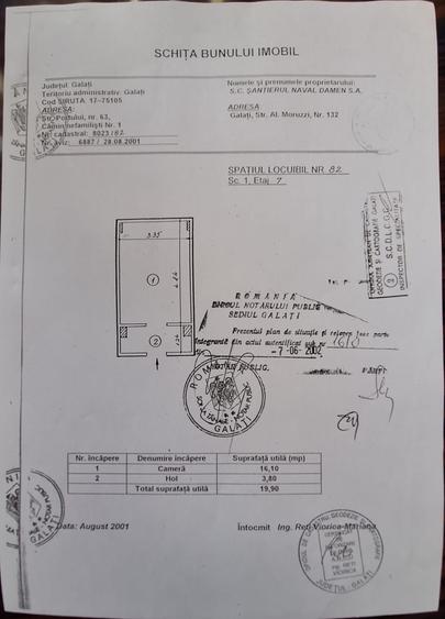 Garsonieră decomandată în Port