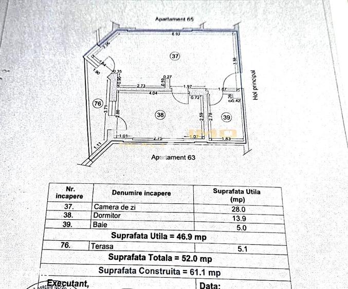 Apartament cu 2 camere în Central