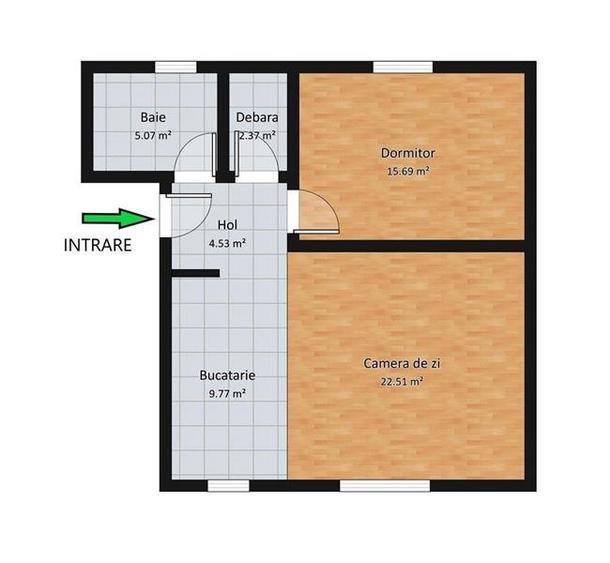 Apartament cu 2 camere decomandat, mobilat în Șelimbăr
