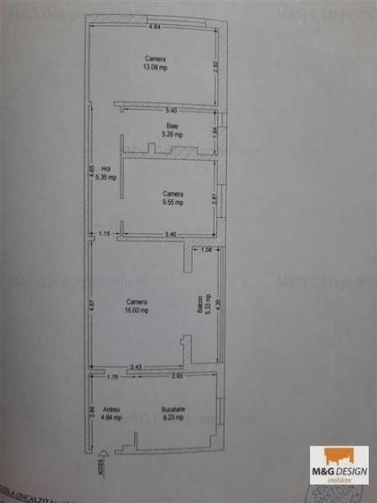 Apartament cu 3 camere semidecomandat, mobilat în Circumvalațiunii
