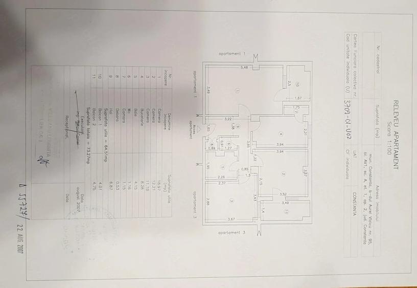 Apartament cu 3 camere decomandat în Anda