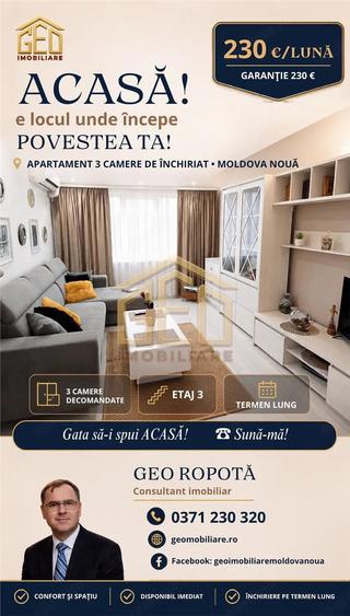 Apartament cu 3 camere decomandat în Nord