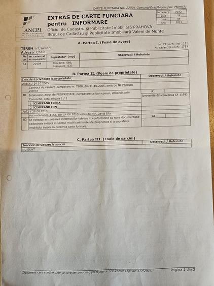 Teren de 633 mp, în Exterior Vest