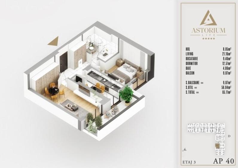 Apartament cu 2 camere decomandat în Theodor Pallady