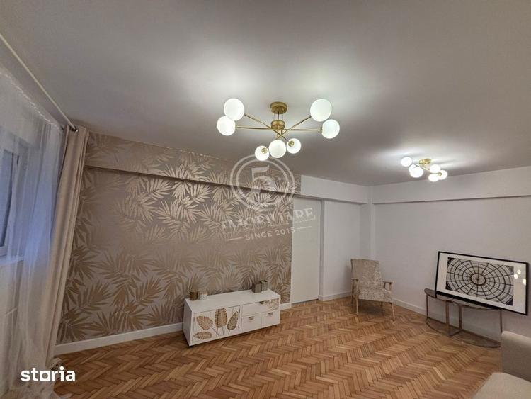 Apartament cu 3 camere semidecomandat, mobilat în Floreasca