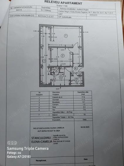 Apartament cu 2 camere decomandat în Central