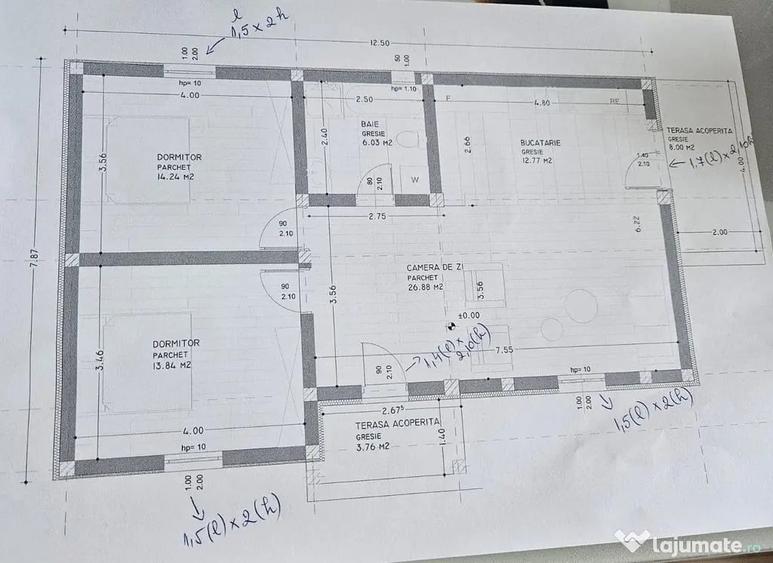 Casă cu 3 camere cu Teren 350 Mp în Vișan