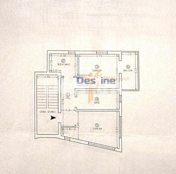 Apartament 2 CD 43,27 mp Copou + balcon si loc de parcare - 1