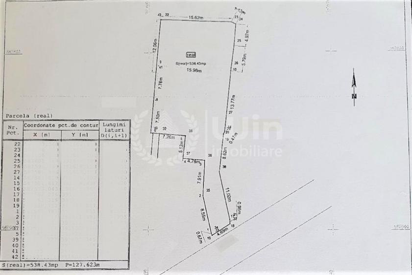 Teren Construcții intravilan de 351 mp, în Gruia