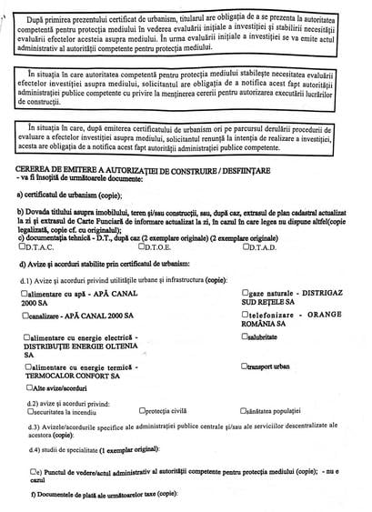 Teren Construcții intravilan de 362 mp, în Craiovei