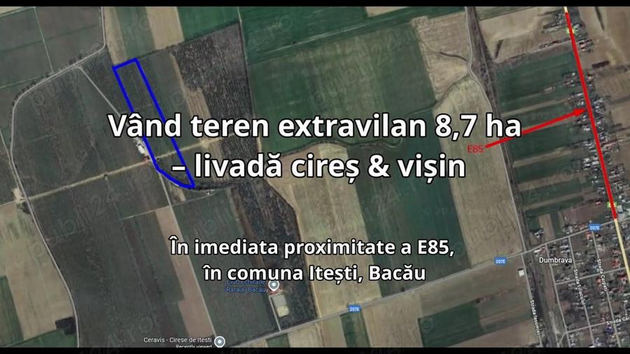 Teren de 87000 mp, în Itești