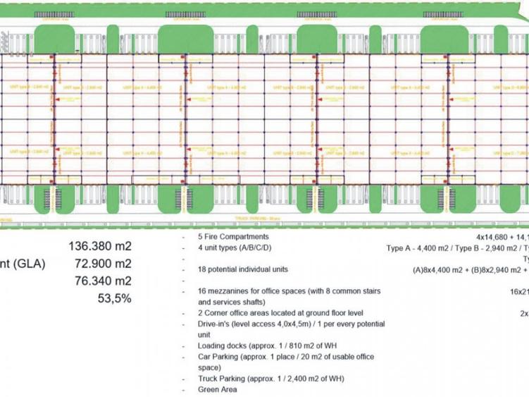 Spațiu industrial, de 72,900 mp, în Chitila