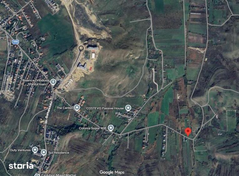 Teren de 1250 mp, în Borhanci